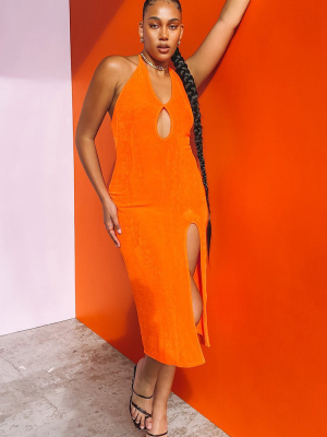 Helena Midi Dress Orange