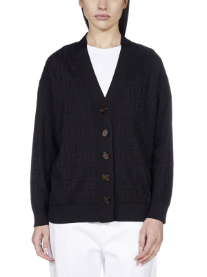 Fendi Ff Motif V-neck Cardigan