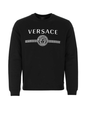 Versace Logo Print Crewneck Sweatshirt