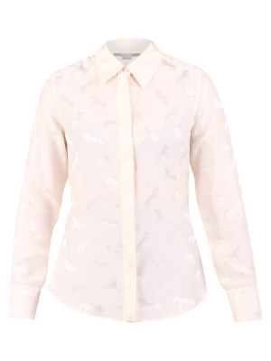 Stella Mccartney All Over Horse Print Shirt