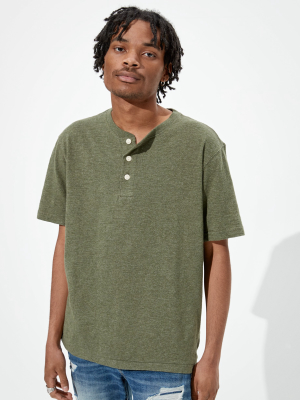 Ae Super Soft Slub Henley T-shirt