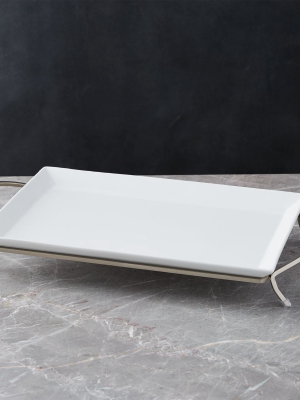 Cambridge Rectangular Serving Platter With Stand