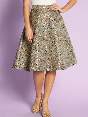 Moment Under The Mistletoe A-line Skirt