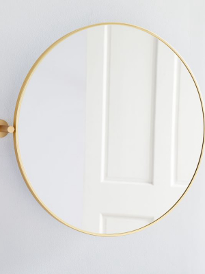 Metal Frame Pivot Wall Mirror - Round