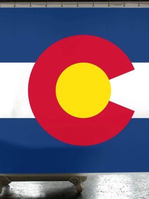 Colorado Flag Peva Shower Curtain