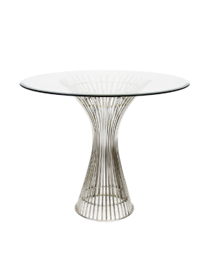 Stainless Steel Side Table With 30" Diameter Top