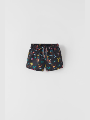 Printed Swim Shorts