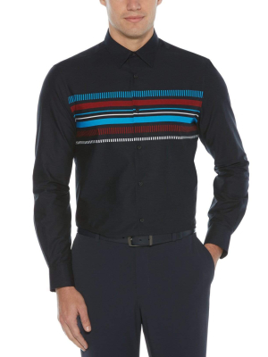 Multi Color Engineered Stripe Shirt