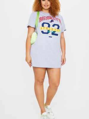 Plus Grey Brooklyn T Shirt Dress