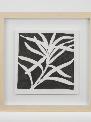 (set Of 2) 12" X 12" Leafy Stalk & Growing Light Wood Shadow Box Framed Under Glass With Floating Print - Project 62™