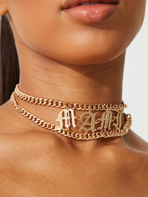 Gold Gothic Mami Layering Choker