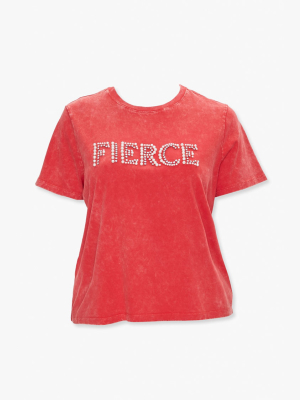 Plus Size Cloud Wash Fierce Tee