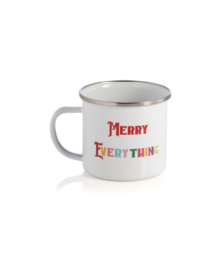 Shiraleah "merry Everything" Enamel Mug, White - White - Shiraleah