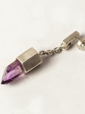 Talisman Dangle Earring (amethyst, Ma+ame)