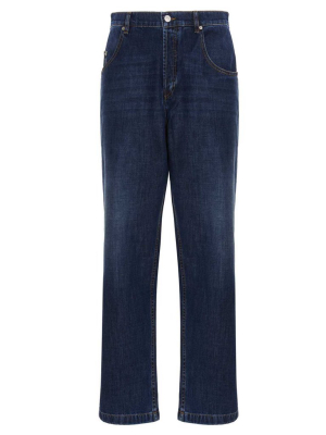 Kenzo Logo Patch Straight Leg Jeans