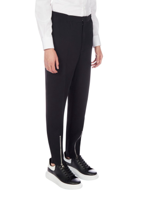 Alexander Mcqueen Zipped Straight-leg Trousers