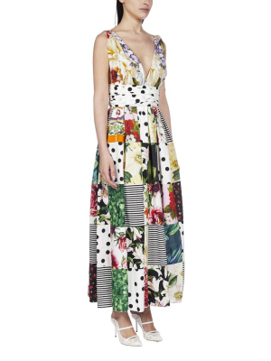 Dolce & Gabbana Patchwork Sleeveless Maxi Dress