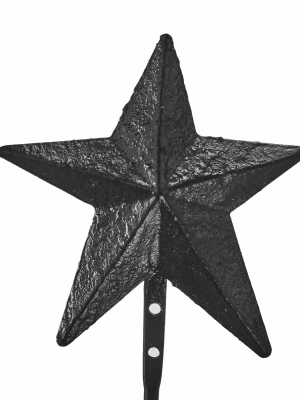 Lakeside Metal Barn Star Wall Toilet Paper Holder With Distressed Vintage Style