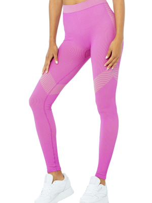 Illusion Seamless High-waist Legging - Electric Violet/acid Lime