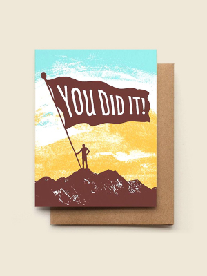 Congratulations Card - You Did It!