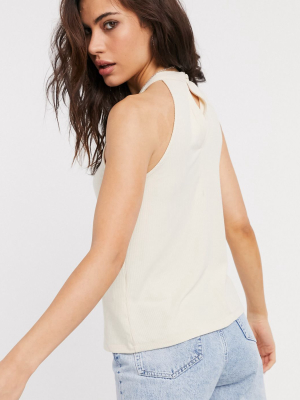 Object Tank With High Neck In Cream