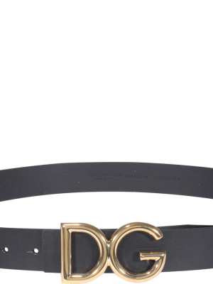 Dolce & Gabbana Monogram Logo Buckle Belt