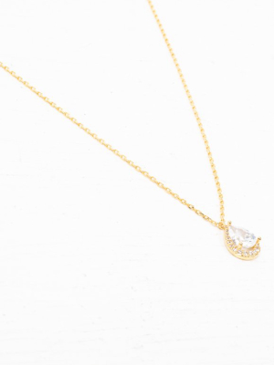 Princess Teardrop Necklace - Gold Dipped