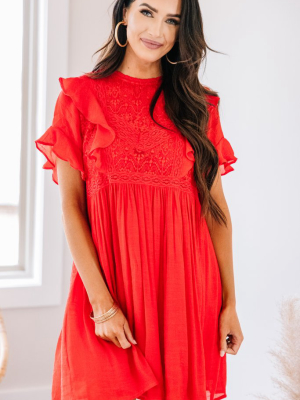 Realized Love Chili Powder Red Lace Dress