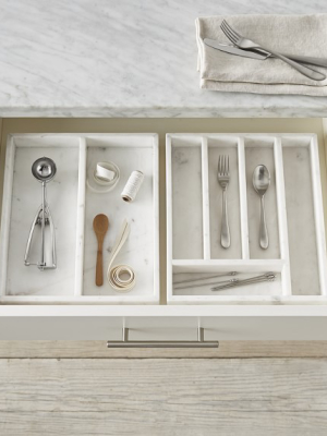 Marble Flatware Tray