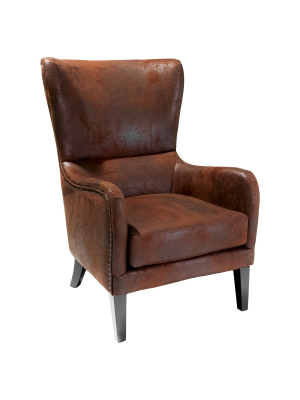 Lorenzo Studded Club Chair Brown - Christopher Knight Home