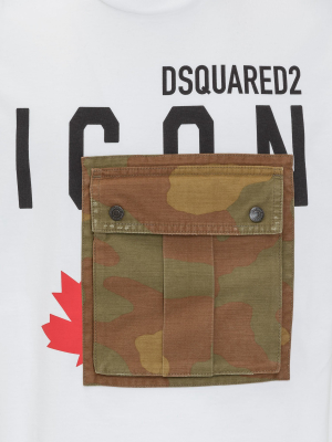 Dsquared2 Camouflage Patch Pocket T-shirt