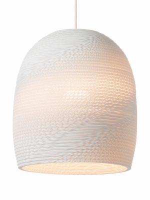 Bell Scraplight Pendant White In Various Sizes