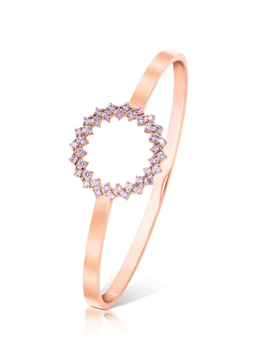 Romi Puple Stone Bangle Rosegold