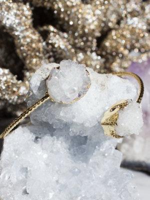 Druzy Quartz Bracelet- White