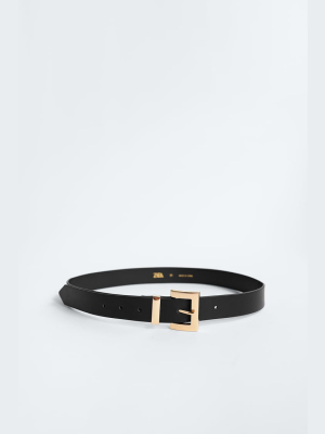 Belt With Square Buckle