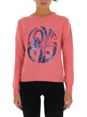 Alberta Ferretti Love Me Sequins Sweater