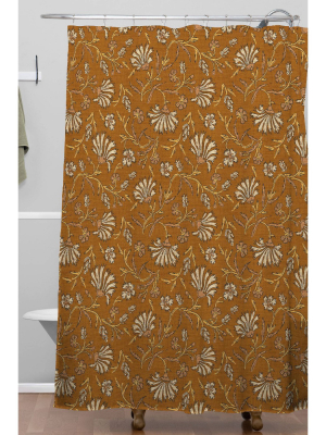 Holli Zollinger Kalami Floral Shower Curtain Yellow - Deny Designs