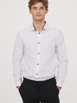 Cotton-blend Shirt Slim Fit