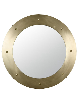 Noir Clay Mirror - Brass