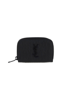 Saint Laurent Monogram Zip Around Wallet