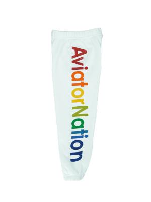 Kid's Aviator Nation Sweatpants - White