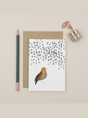 Winter Robin Christmas Card