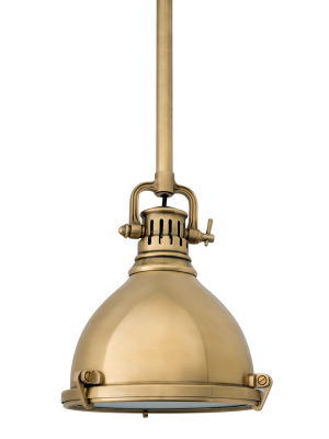 Hudson Valley Lighting Pelham Pendant - Aged Brass & Aged Brass