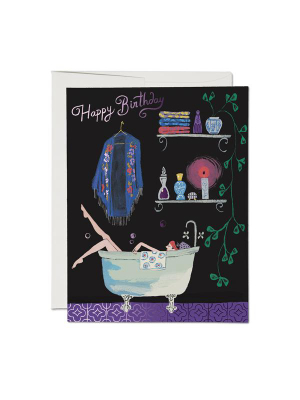 Bathtub Bubbles Birthday Card