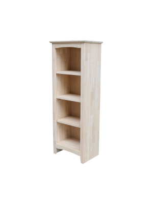 Shaker Bookcase Unfinished Brown - International Concepts