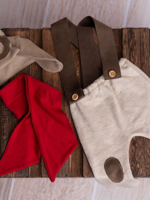 Set Dungarees 3-piece Aviator - Light Brown