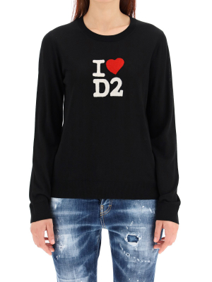 Dsquared2 I Love D2 Crewneck Jumper