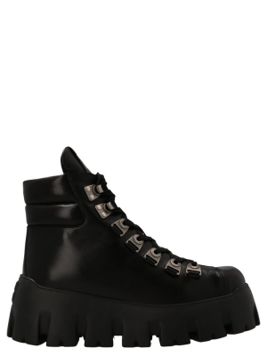 Miu Miu Chunky Sole Lace-up Boots