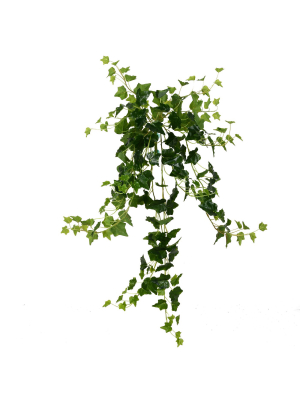 Vickerman 37" Artificial Green Ivy Hanging Bush.