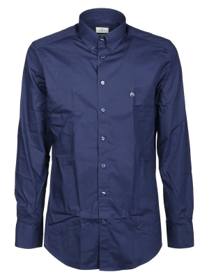 Etro Logo Embroidered Long-sleeve Shirt